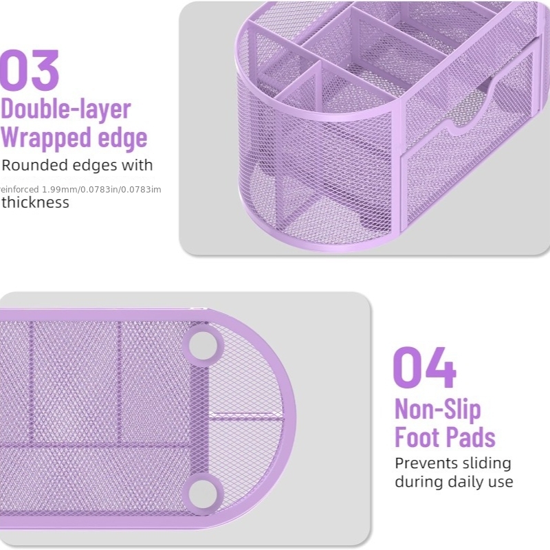 Mesh Desk Organizer with 9 Compartments
