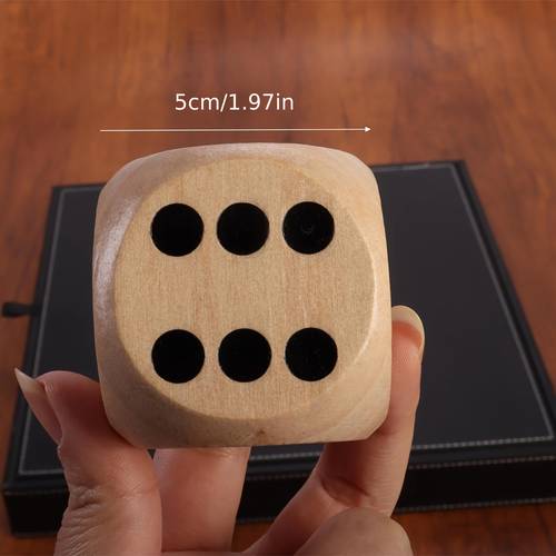 wooden dice jumbo sized dice wooden dice with rounded edges come with a velvet bag tabletop throwing dice game supplies suitable for bars clubs parties board games etc