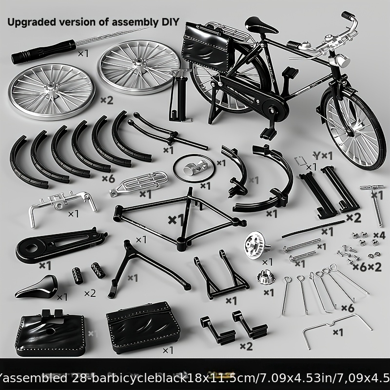 TEMU Juego de 58 piezas de adornos de bicicleta de modelo vintage