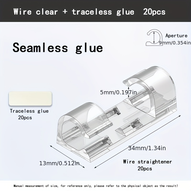 20pcs, Wire Clips, Cable Organizer, No-drill Tool, Cable Management Organizer, Desktop Cable Organizer, Data Cable Clip Wire Clip