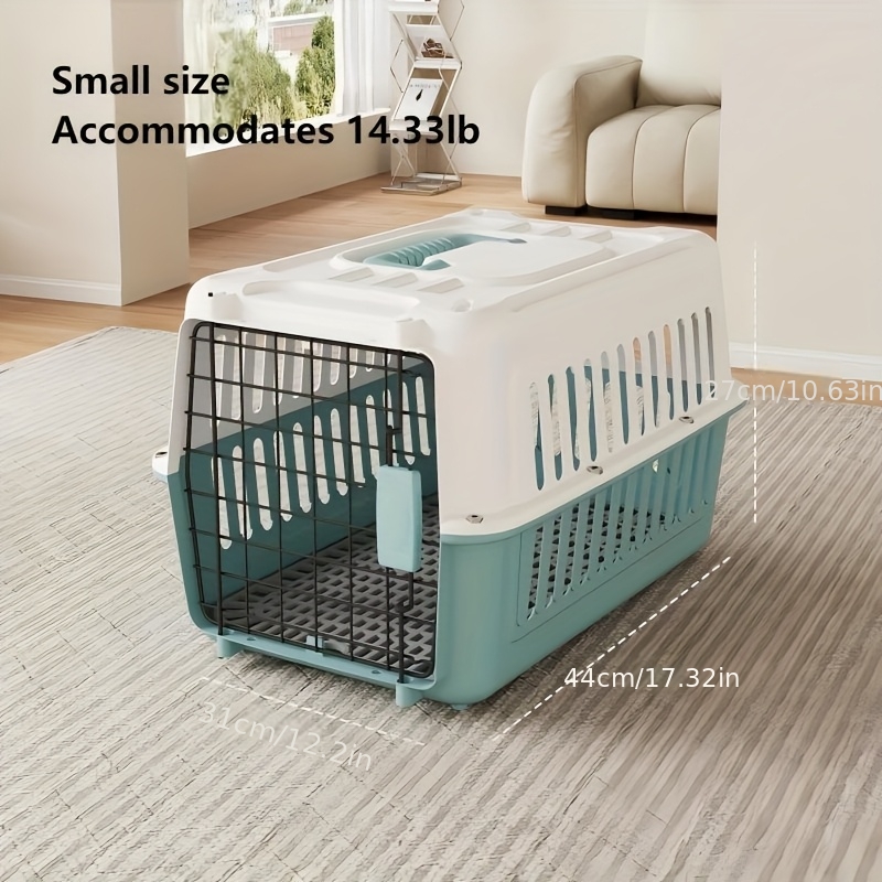 TEMU Aviation Certified Crate For Air Travel - Portable & Faa Small Animal Carrier Box, Sturdy Breathable Design With Easy Assembly For , Airplane Cabin Transport