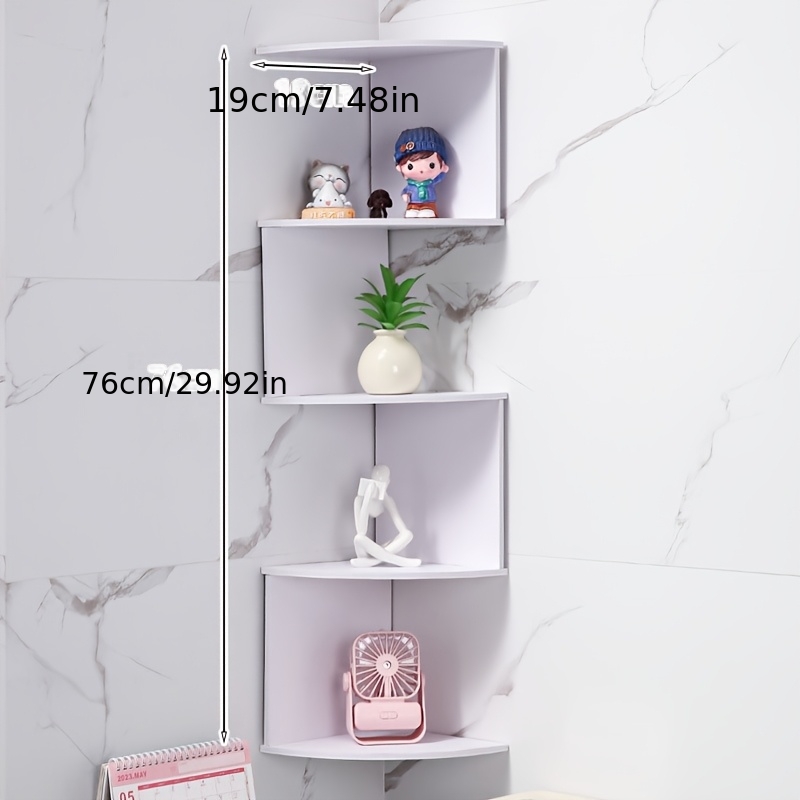 Creative Wall-Mounted Triangular Storage Shelf for Home Use, Featuring a Semi-Circular Partition Bookshelf for Cross-Border Trade, Corner Shelves