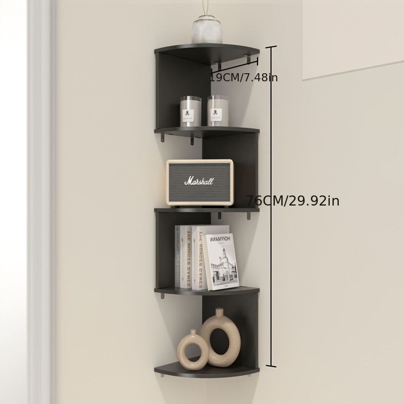 Creative Wall-Mounted Triangular Storage Shelf for Home Use, Featuring a Semi-Circular Partition Bookshelf for Cross-Border Trade, Corner Shelves