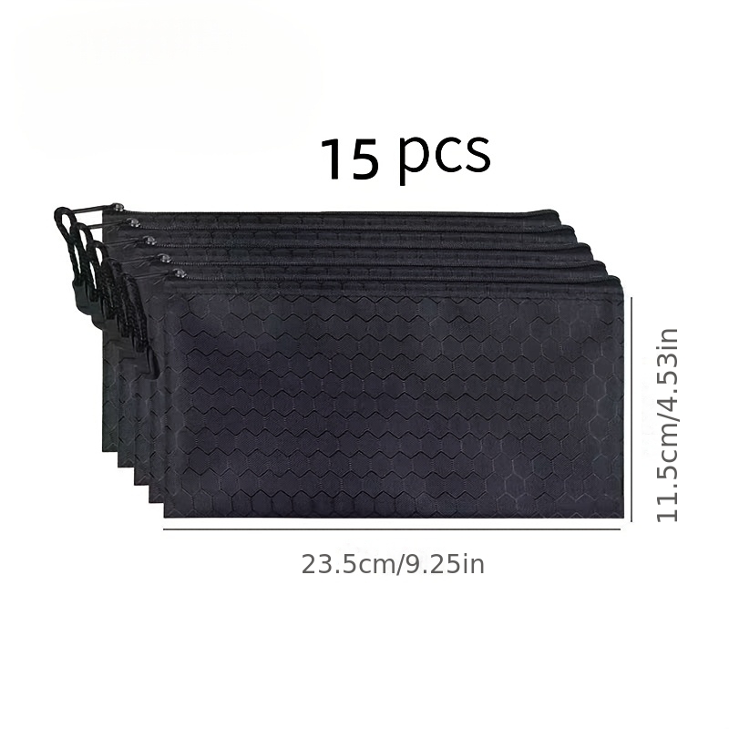 TEMU Customize 15 Solid Color Pencil Cases With Custom Logo, Patterns, And Text. Suitable For Makeup, Optional, Beautiful And Durable, Oxford Cloth