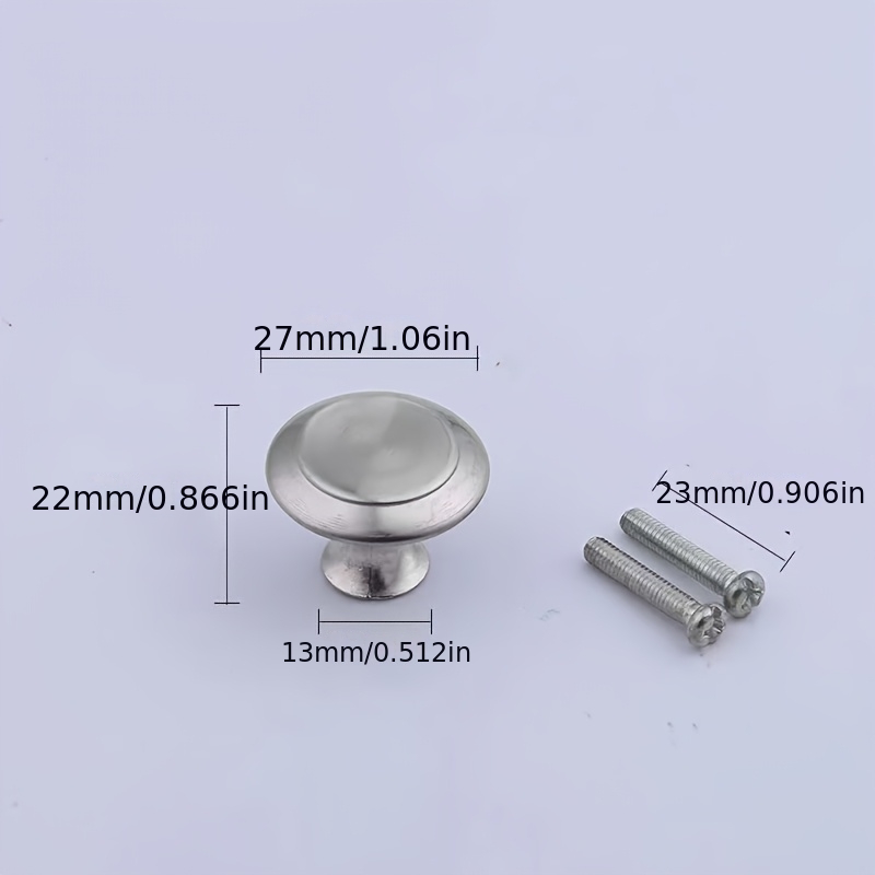 TEMU 8 pezzi, Maniglie in acciaio inossidabile, (4 maniglie + 4 viti) Maniglie per ante di armadietti, Maniglie per mobili, Maniglie per cassetti,