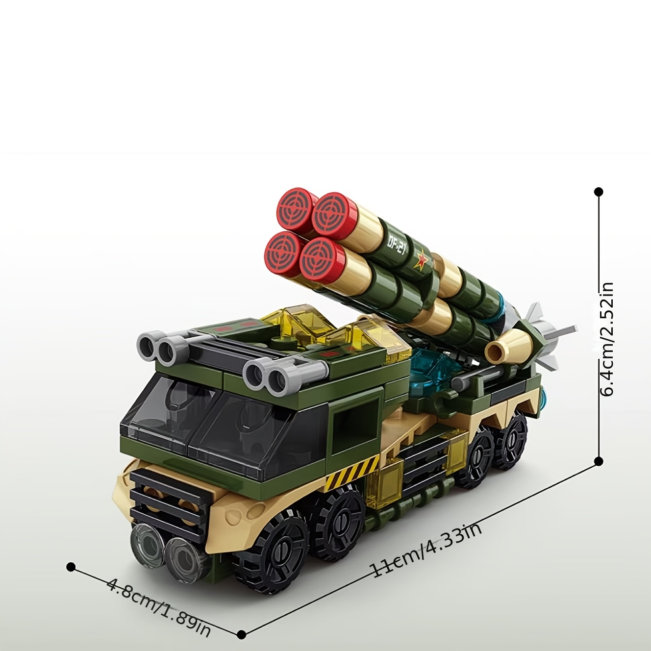6-in-1 Artillery Car Model Building Block Toy