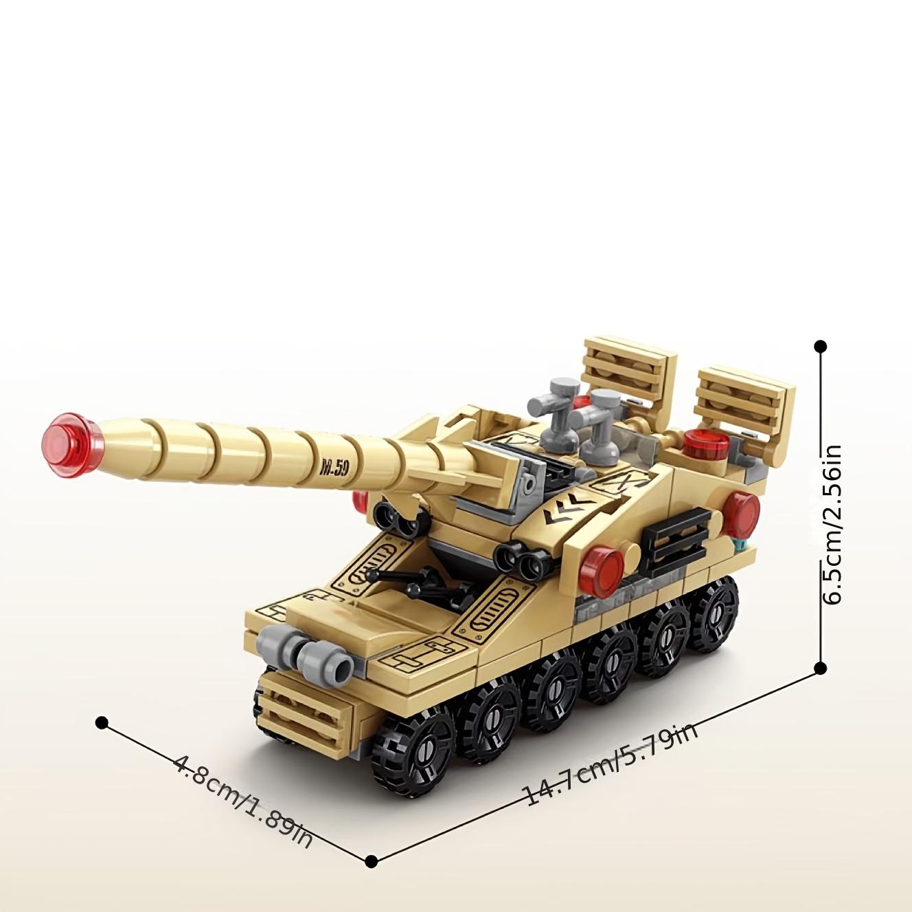 6-in-1 Artillery Car Model Building Block Toy