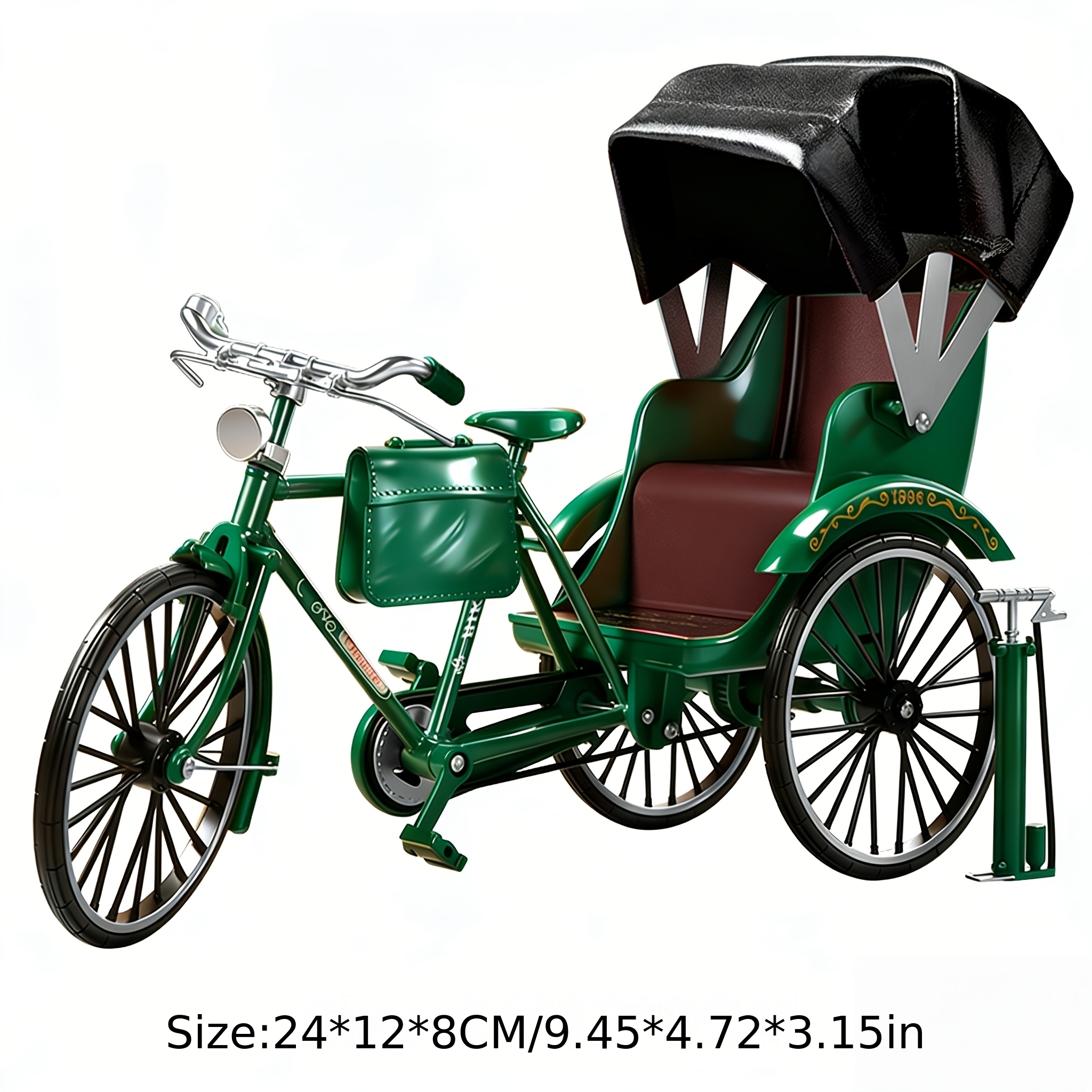 80pcs Nostalgic Retro Alloy Tricycle Model Ornaments