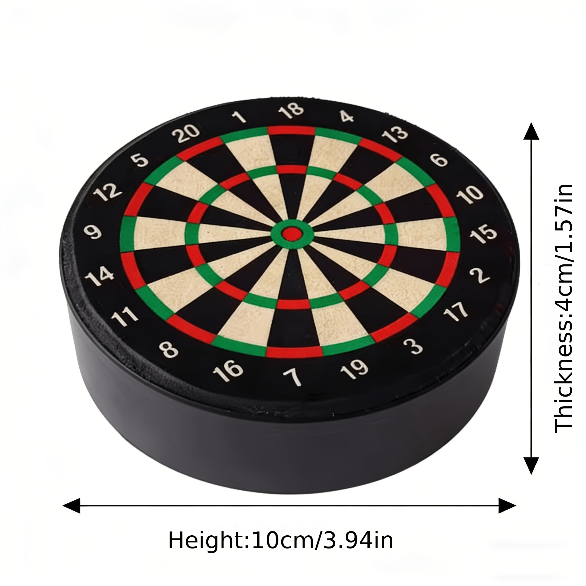 Portable Mini Dartboard Set Suitable For Indoor/outdoor Use - 10cm Diameter & 4cm Thick Compact Throw Board With Brush Compatible For, Parties, Picnics, Camping - Game For &