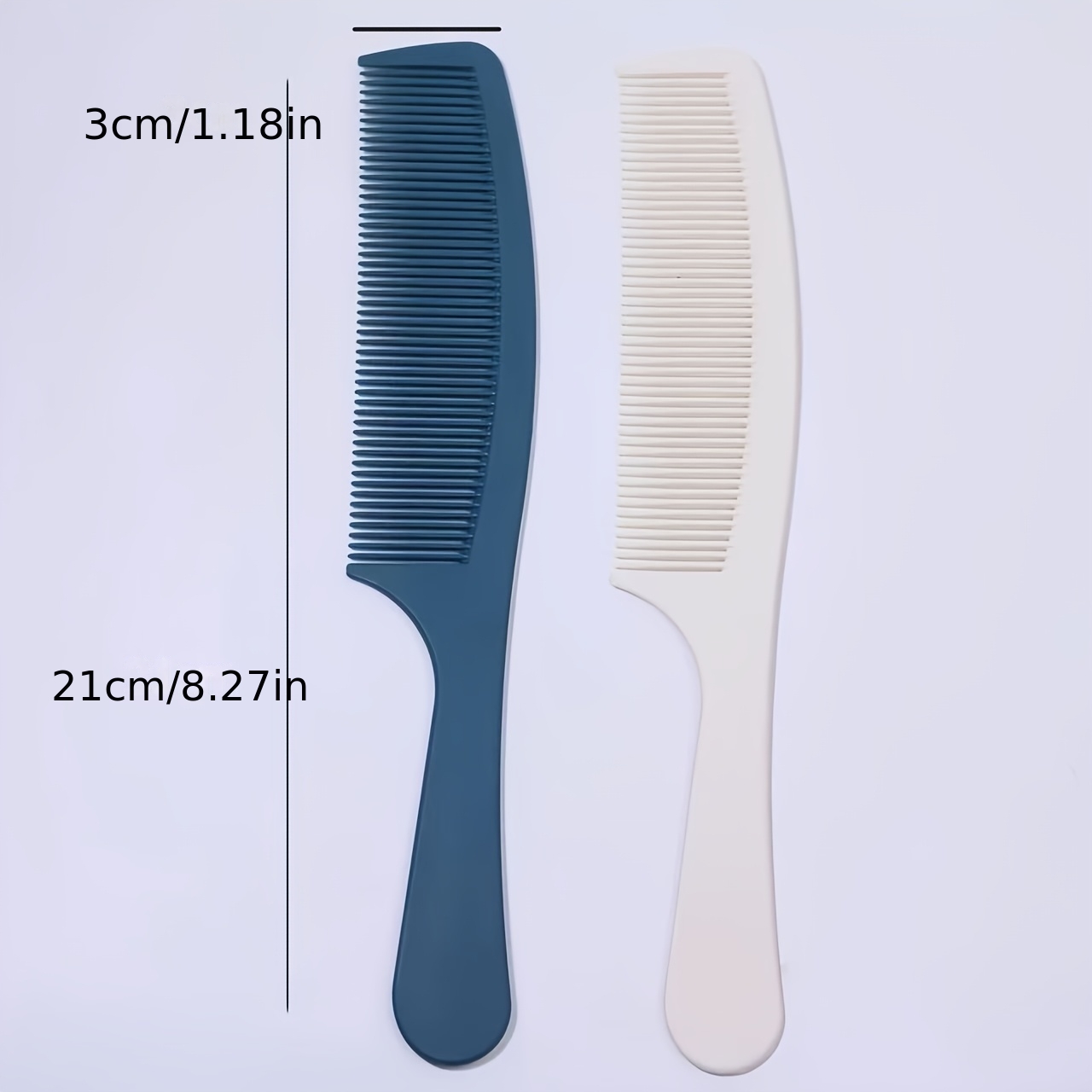 TEMU Lot de 2 peignes de coiffure professionnels | Peigne de coupe plat antistatique, brosse à cheveux à dents fines, outil de salon, accessoire de