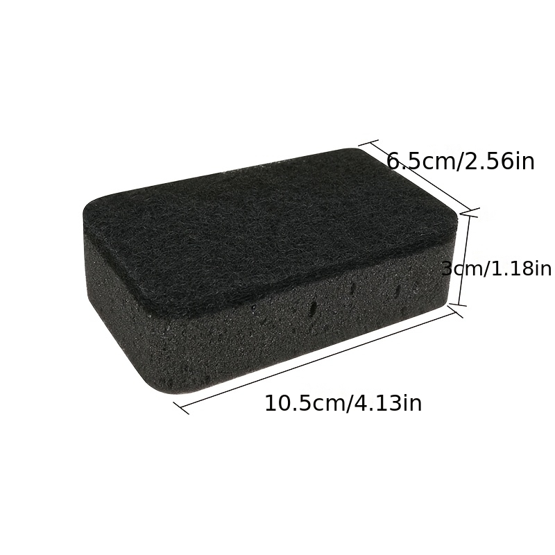Black-Gray Rounded Corner Sponge Scrubber for Pots and Dishes