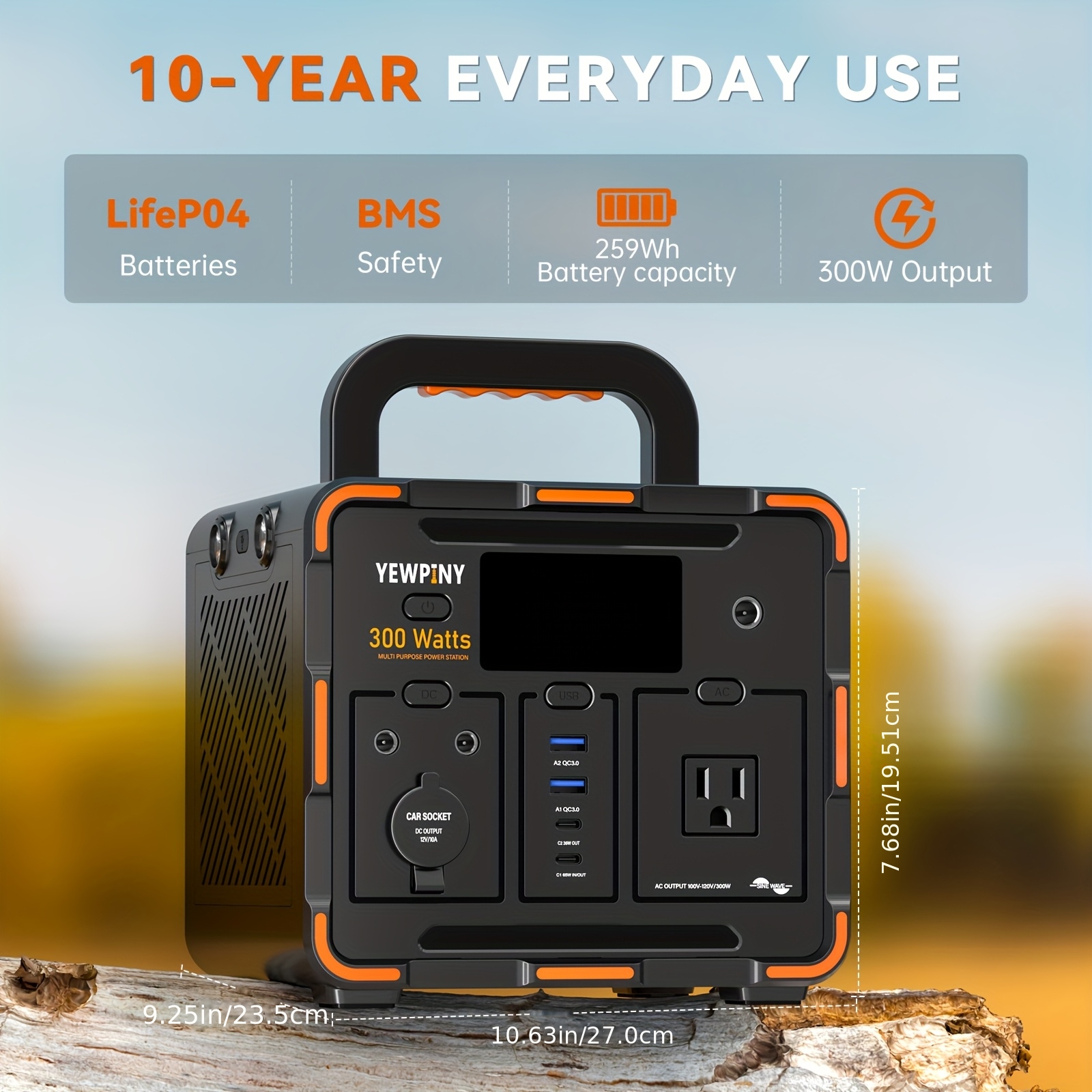 Portable Power Station, Equipped with Fast Charging, 259Wh/599.4Wh... product image 3