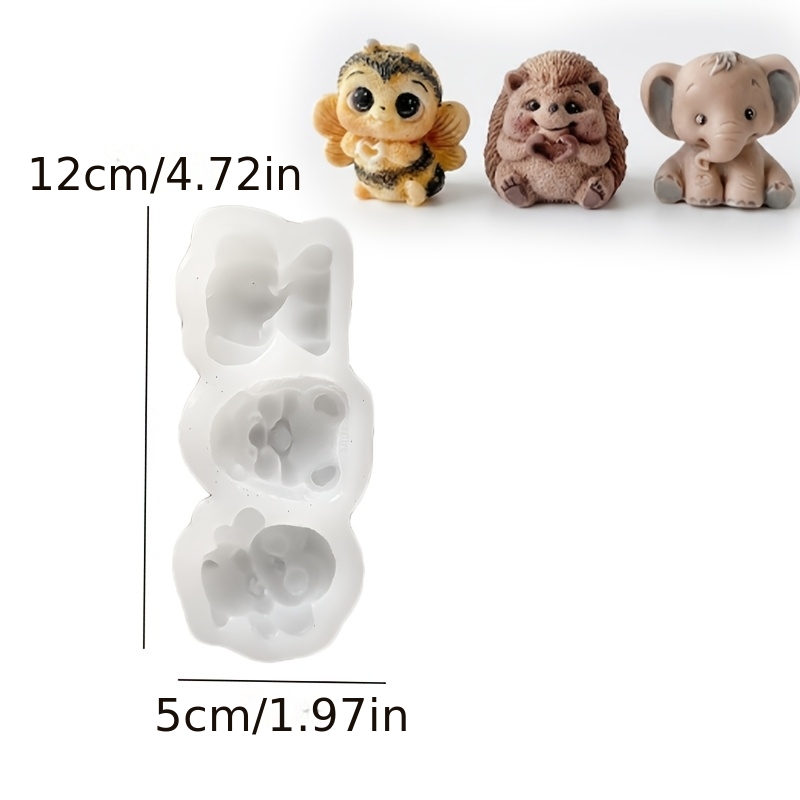 TEMU Stampo in silicone , Stampo in silicone a forma di , elefante, , Decorazione per l' della scrivania , Regali di festa di compleanno, Regali di