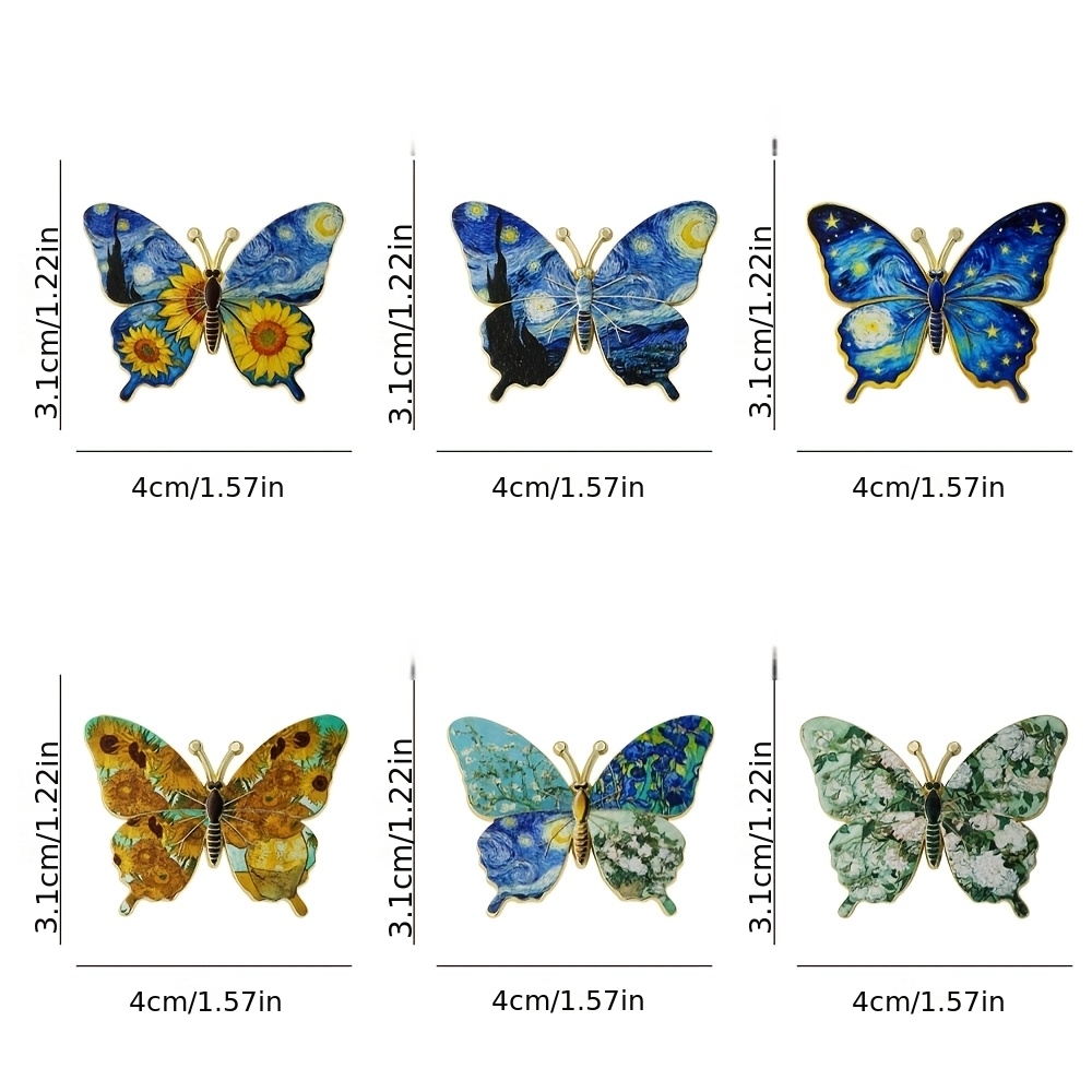 Butterfly Enamel Brooch Pin, Decorative Fashion Accessory