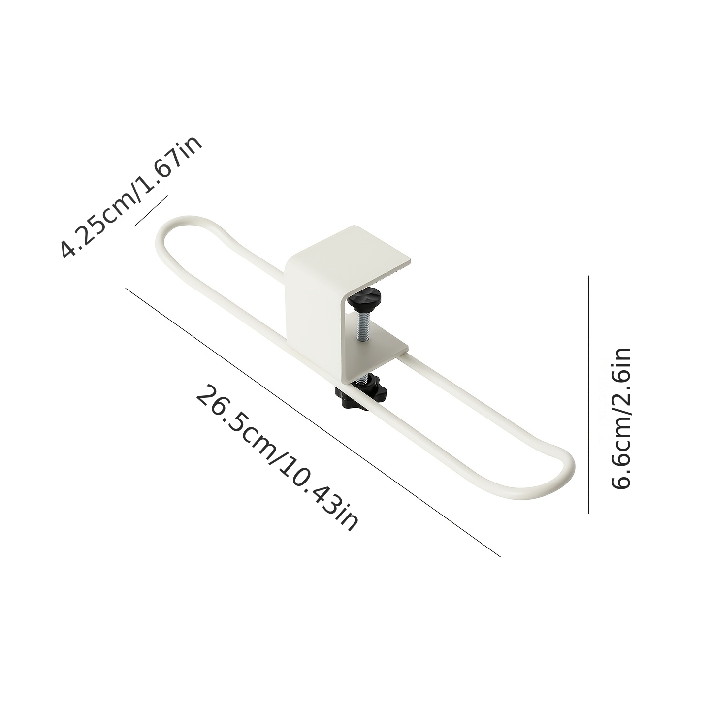 TEMU 1pc Table Edge Bag Hanger, No-drill Clip-on Bag Hook, Desk Side Headphone And Umbrella Hanging Organizer, Utility Hooks