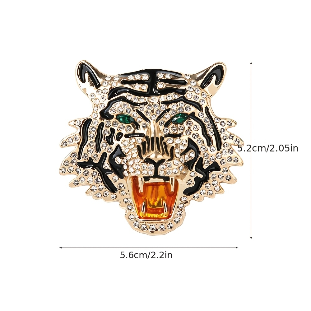 Retro Tiger Head Brooch, Unisex Accessory