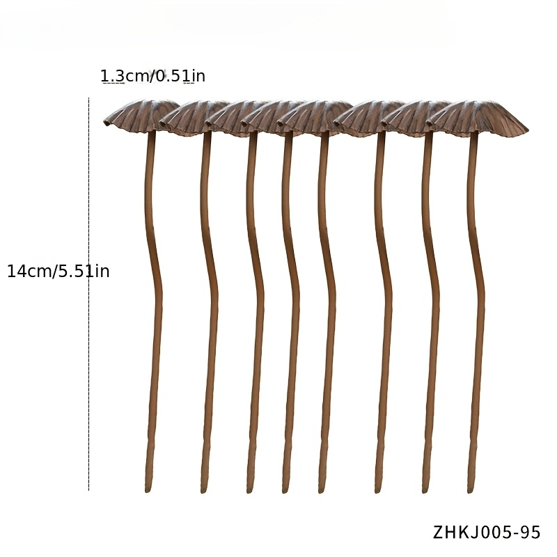 E-shop 5/8-teiliges Vintage Eisenkunst Rostige Pflanze Pilz Blumen Einsetselement, Gartendekoration Neuer Lieblings Hof Outdoor Dekoration