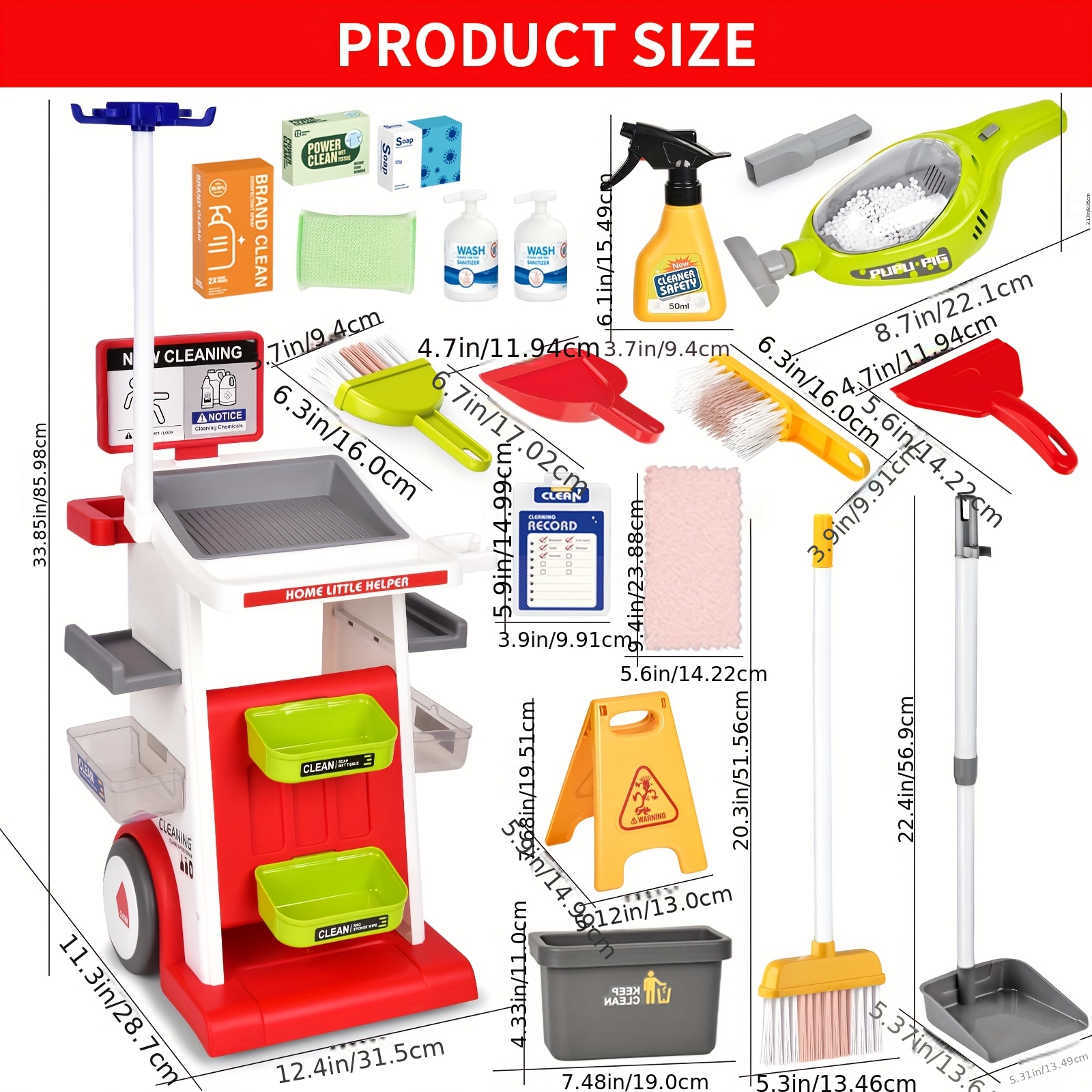 Mini-schoonmaakkar voor kinderen