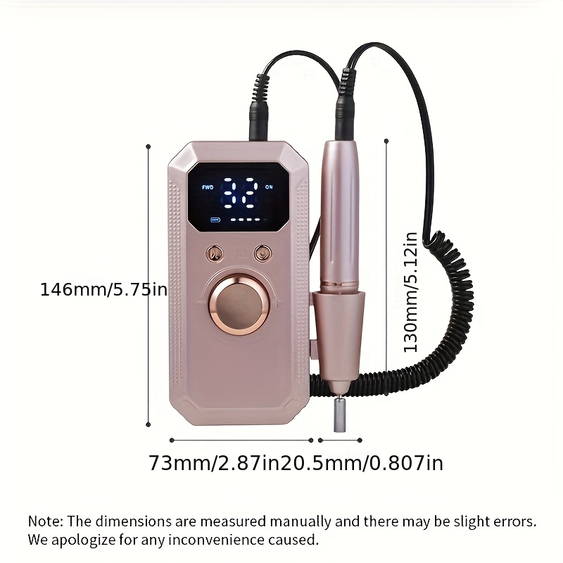 Professional Electric Nail Drill with Multiple Grinding Heads