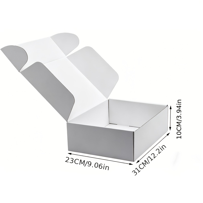 TEMU 12pcs (Tailles : 24x16x10cm/ 31x23x10cm) Boîtes d'emballage e-commerce faciles à plier, Cartons postaux de 4 pouces de pour vêtements et cadeaux