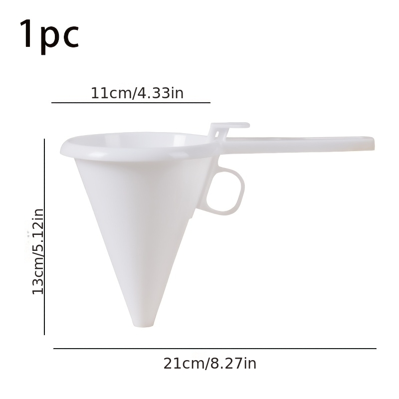 TEMU 1pc Hand Held Batter Dispenser Funnel, Pp Plastic Batter Funnel With Trigger, Baking Dispenser For Cupcake, Muffin, Pancake, Cake Making