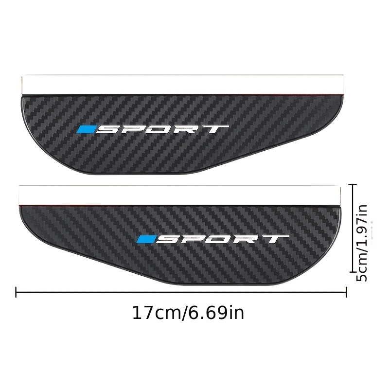 TEMU Car Side Window Deflectors Universal All-car Model Rainproof Artifact For Window Rearview Mirror Carbon Fiber Decoration Practical Modification