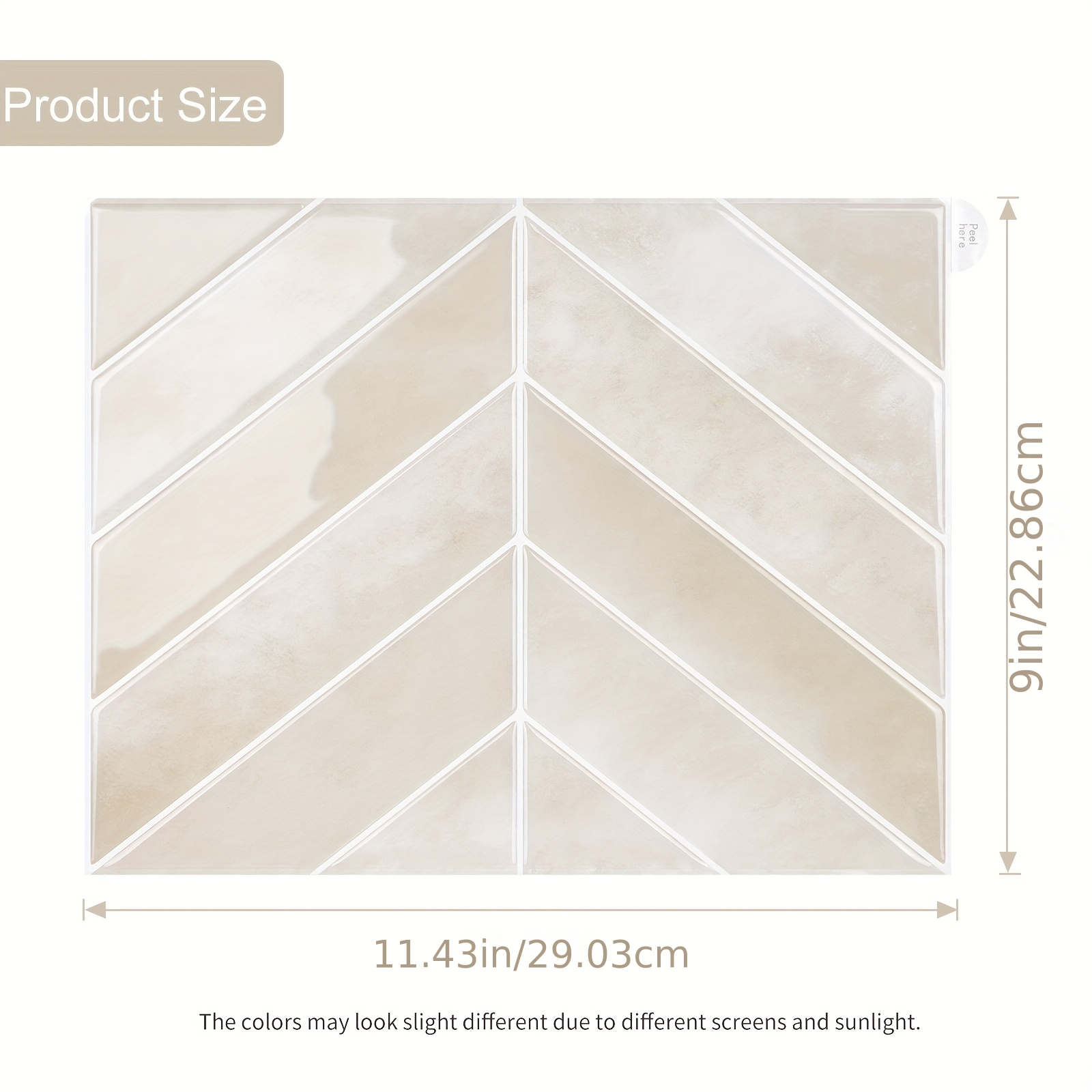 5pcs Marble Self-adhesive 3d Kitchen Sticker, 11.43*9 Inches, For Home Decoration, Renovation Wall Brick Sticker, Suitable For Kitchen, Balcony, Washstand, Bathroom, Dining Room.