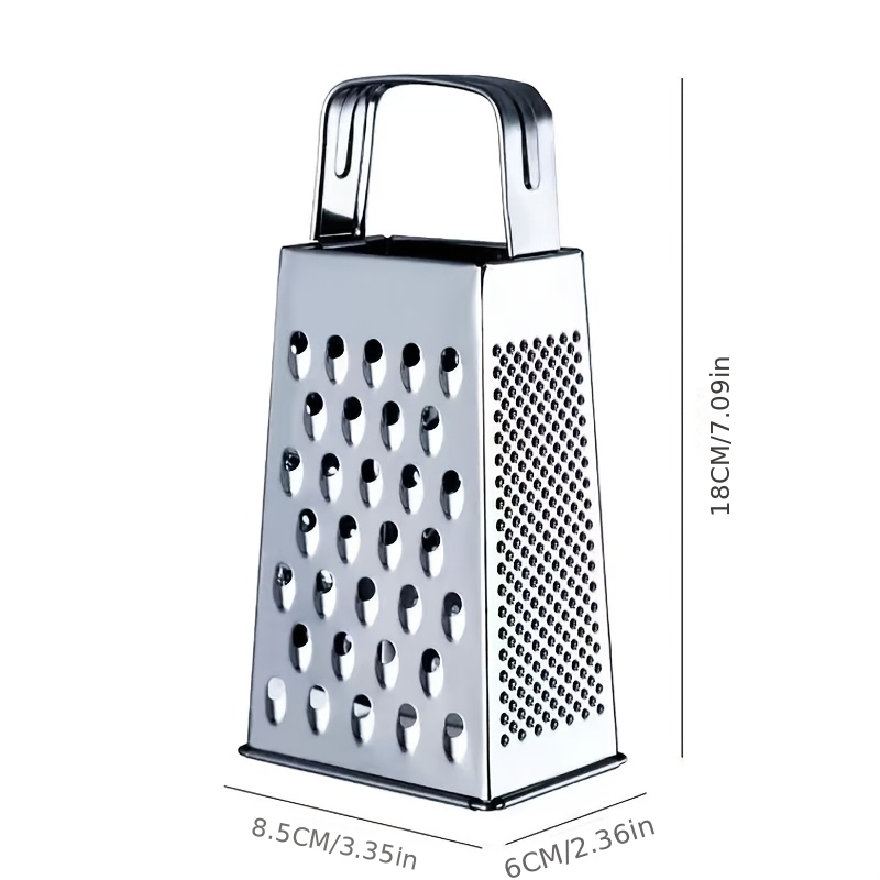 TEMU Stainless Steel Four-sided Grater Vegetable Slicer, Small Size, Household Kitchen Use, Four-sided Cucumber And Potato Slicing Cutter, Garlic