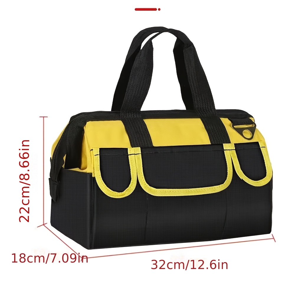 TEMU Upgraded Tool Bag Organizer - Tools Not Included, And With Zipper Closure - Thickened Structure, Suitable For Electricians, Plumbers, Daily