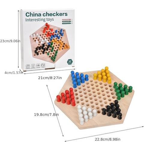de madera en , 1 tablero y 6 colores de piezas, ideal para batallas multijugador, la , juguete interactivo para , y la coordinación ojo-