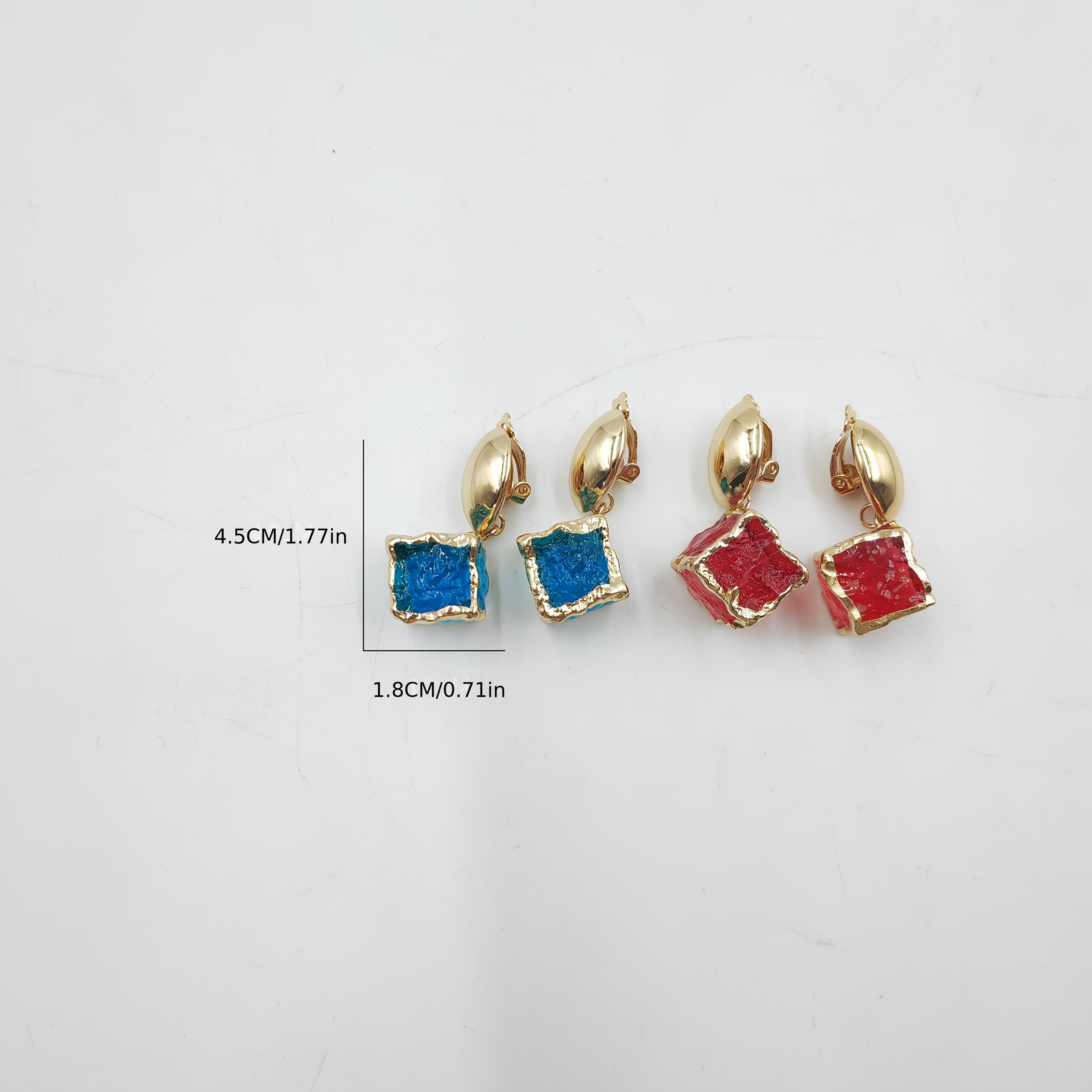 Ice Crack Cube Ear Clip, Niche Design for Everyday