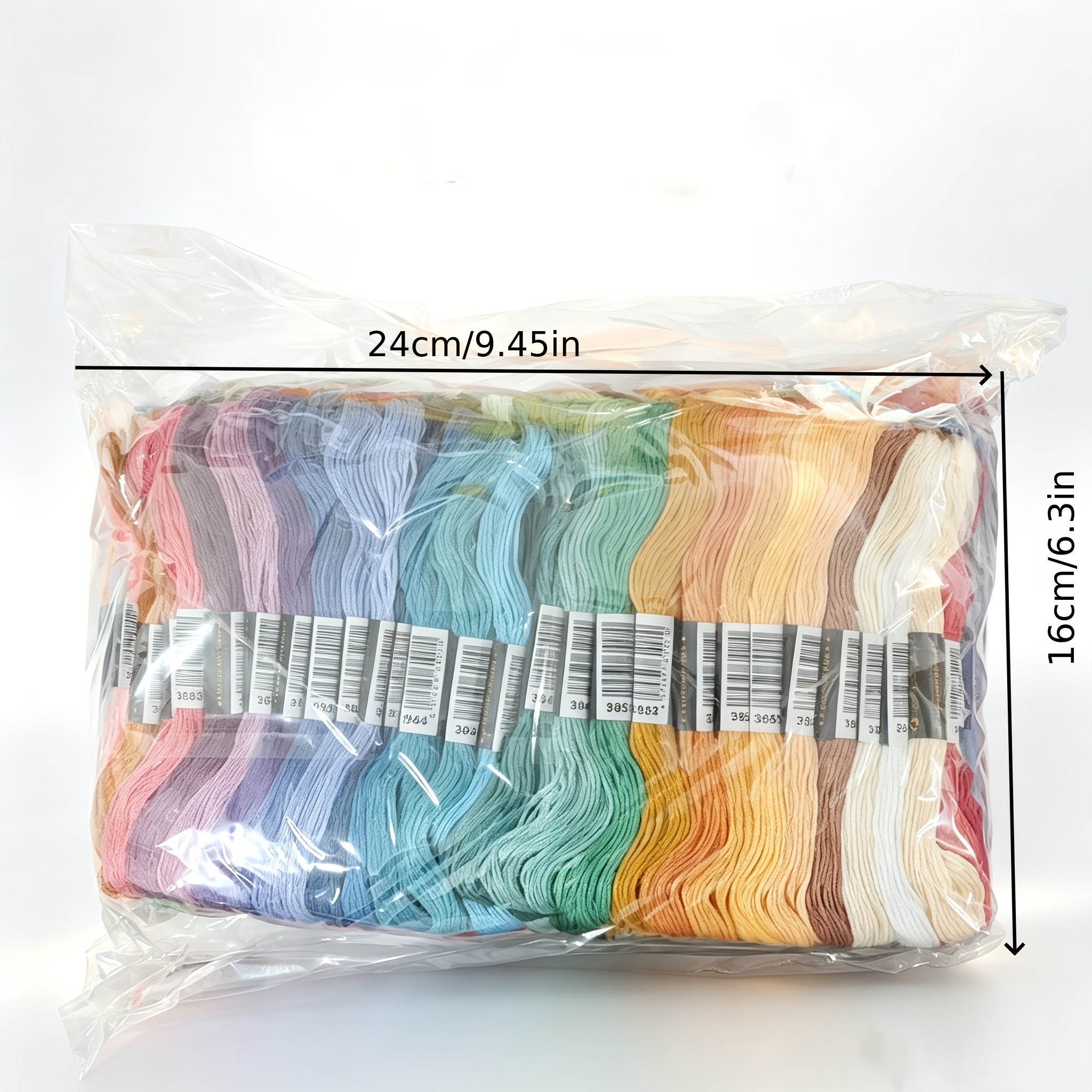TEMU Ensemble de 447 couleurs de fil à broder à croisée, fil à broder à tricoter à amélioré, 6 écheveaux multicolores, fil à broder en polyester 447