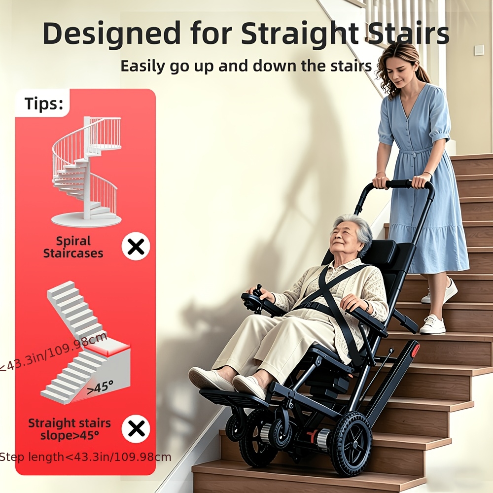 15 miles long   adult intelligent electric wheelchair intelligent controller stair climber lightweight   folding and     put   high power motor strong climbing force anti   device Product details 0