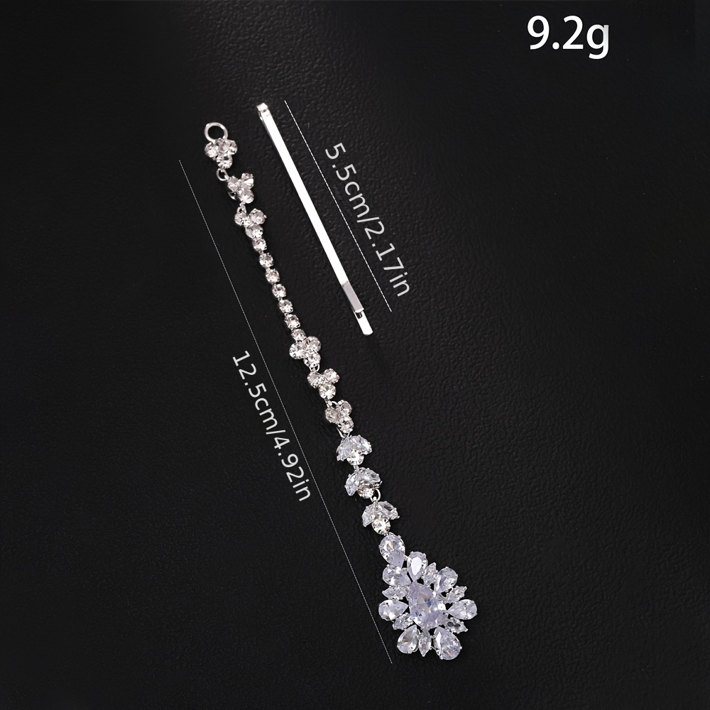 Ethnic Style Large Water Drop Pendant Hair Chain
