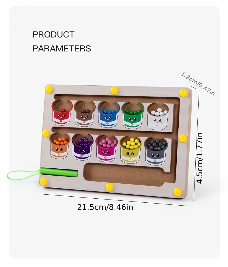 Color Sorting Maze Wooden Number and Color Counting Board Puzzle, Fine Motor Skills Toy, Cute Birthday Gift for Boys and Girls, Halloween/Thanksgiving/Christmas/Easter Gift 18 Color Sorting Maze, Wooden Number and Color Counting Board Puzzle, Fine Motor Skills Toy, Cute Birthday Gift for Boys and Girls, Halloween/Thanksgiving/Christmas/Easter Gift