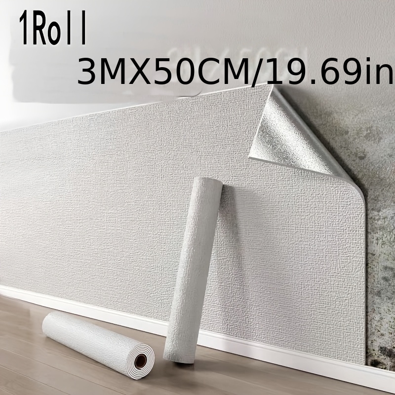 TEMU 1 Roll Of X 50cm Self-adhesive Thermal Insulation And Sound Insulation Wallpaper - High Temperature Resistant, Suitable For Homes, Offices,