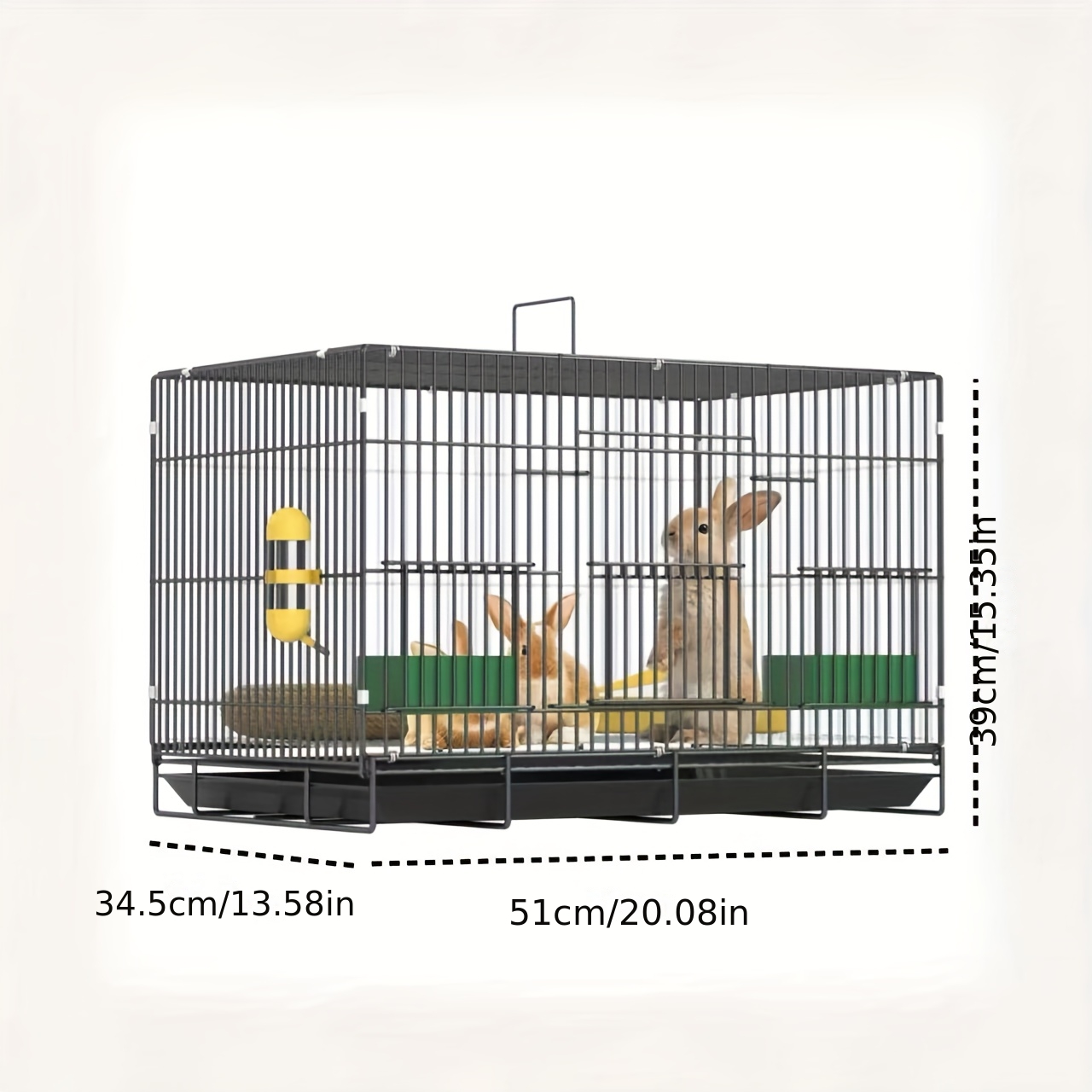 Grote, robuuste konijnenkooi met ruime verblijfruimte