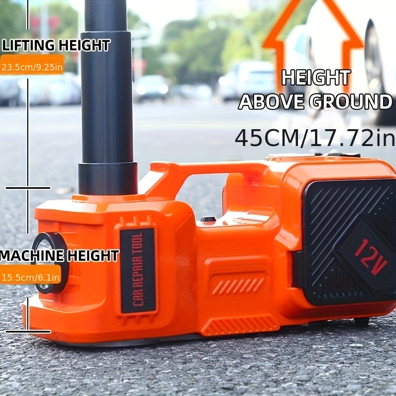  electric car jack 5ton 12v kit car jack hydraulic lifting range 6 1 17 7 inch with inflator electric jack for car suv sedan mpv change tires garage repair emergency kit Product details 1