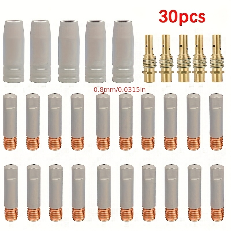 30pcs 15ak Coating Safe Nozzle.8mm 1.0mm 1.2mm Nozzle Tip Holder Of 15ak