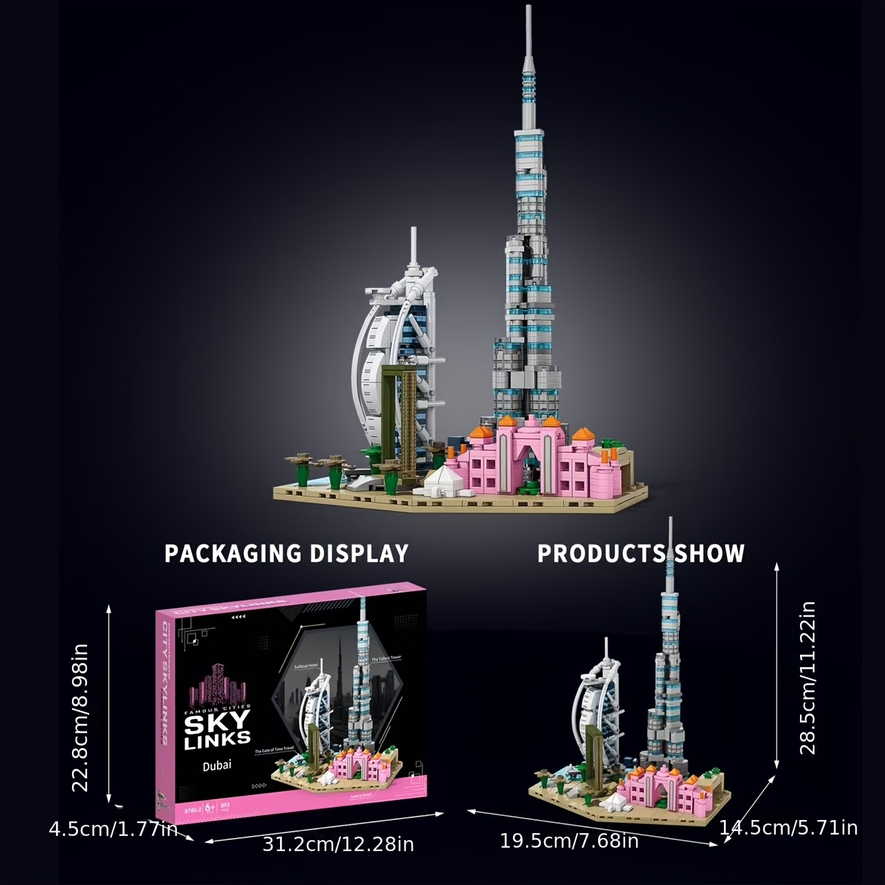 World City Skyline Building Block Model