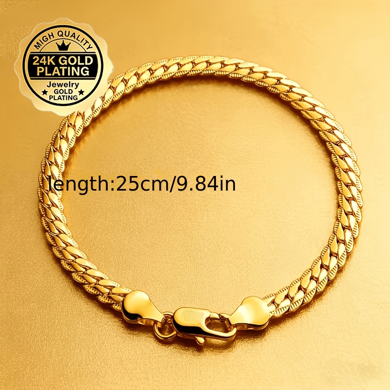 24K Gold-Plated Anklet, Unisex Bohemian Jewelry Gift