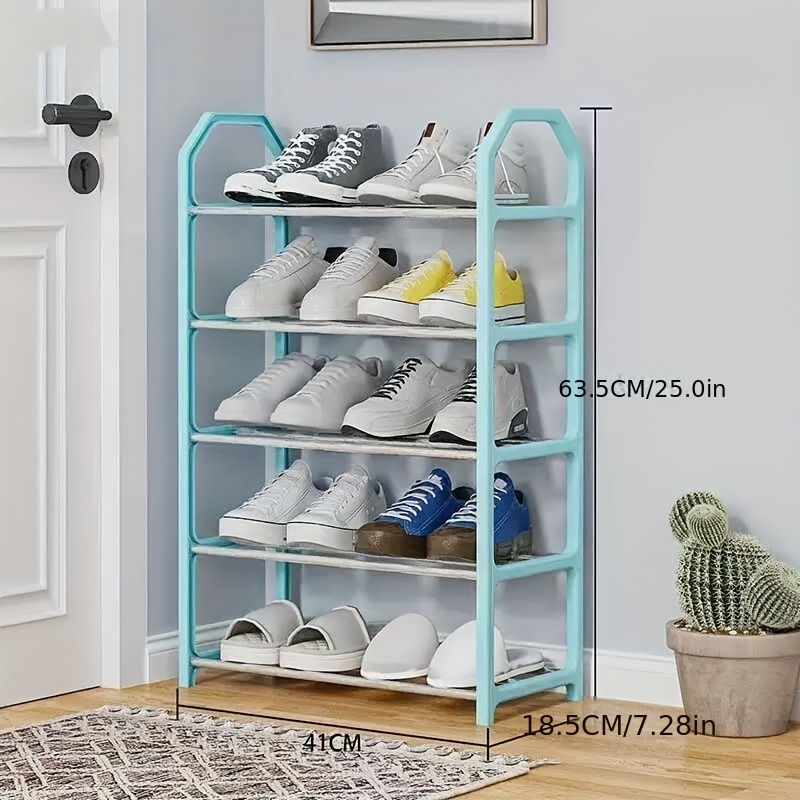 TEMU Scaffale salvaspazio moderno in metallo - Facile da , organizzatore per sneakers e articoli per ufficio, autoportante, uso multifunzionale per