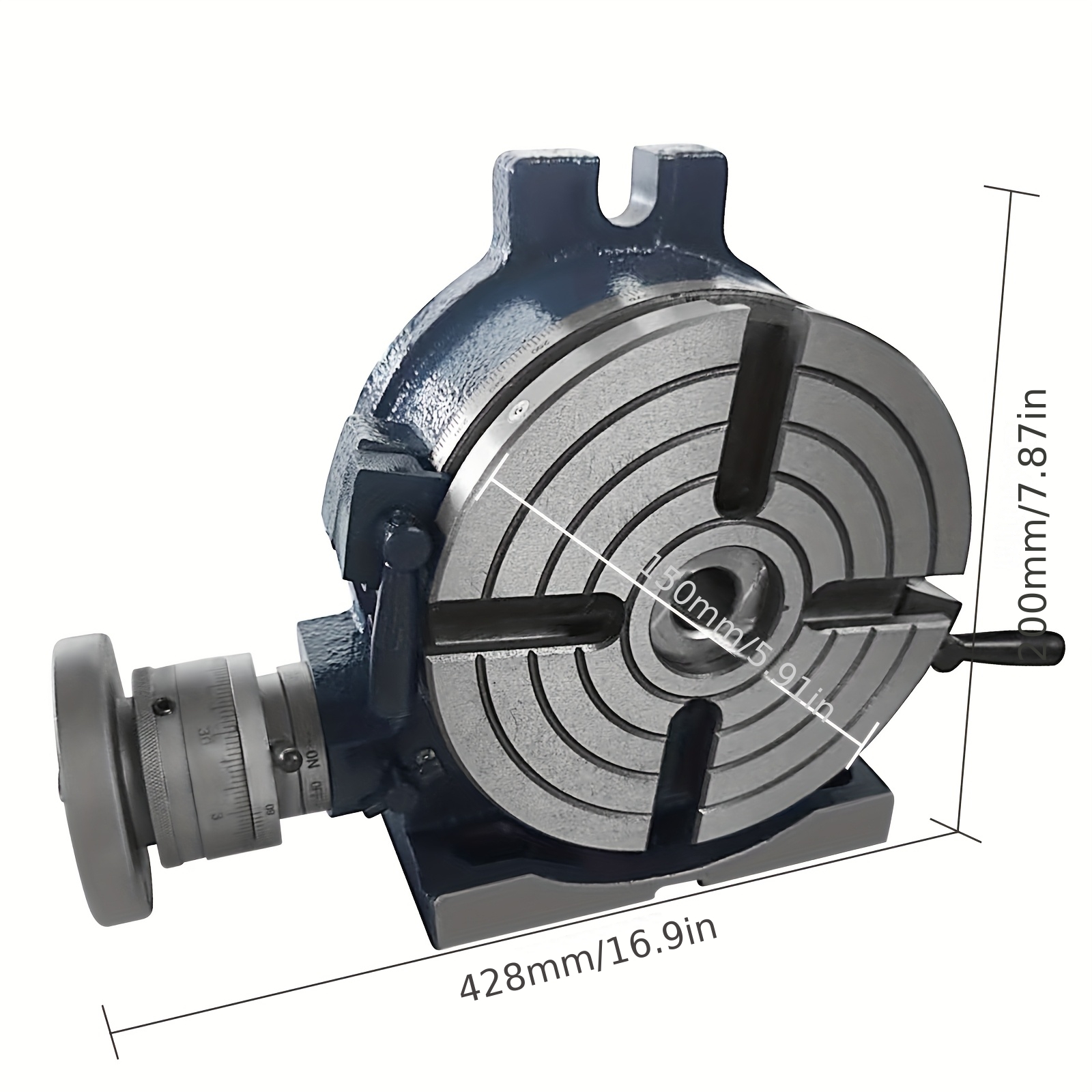 6" Inches (150mm) Hv6 Horizontal And Vertical Rotary Table 4 Slot For Milling Machine Tools