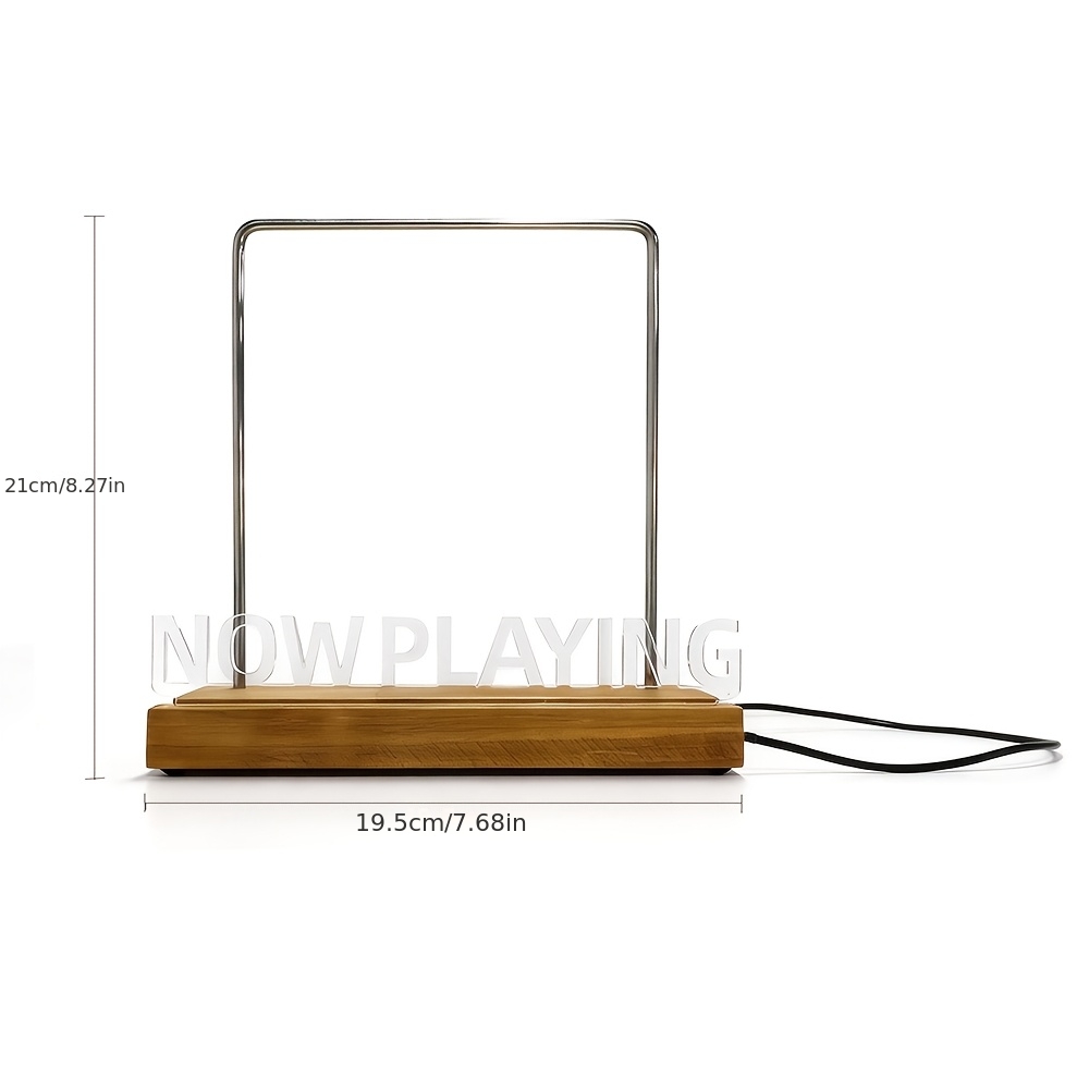 TEMU 1pc Wooden Record Stand Desktop Display Stand Wooden Vinyl Record Storage Rack