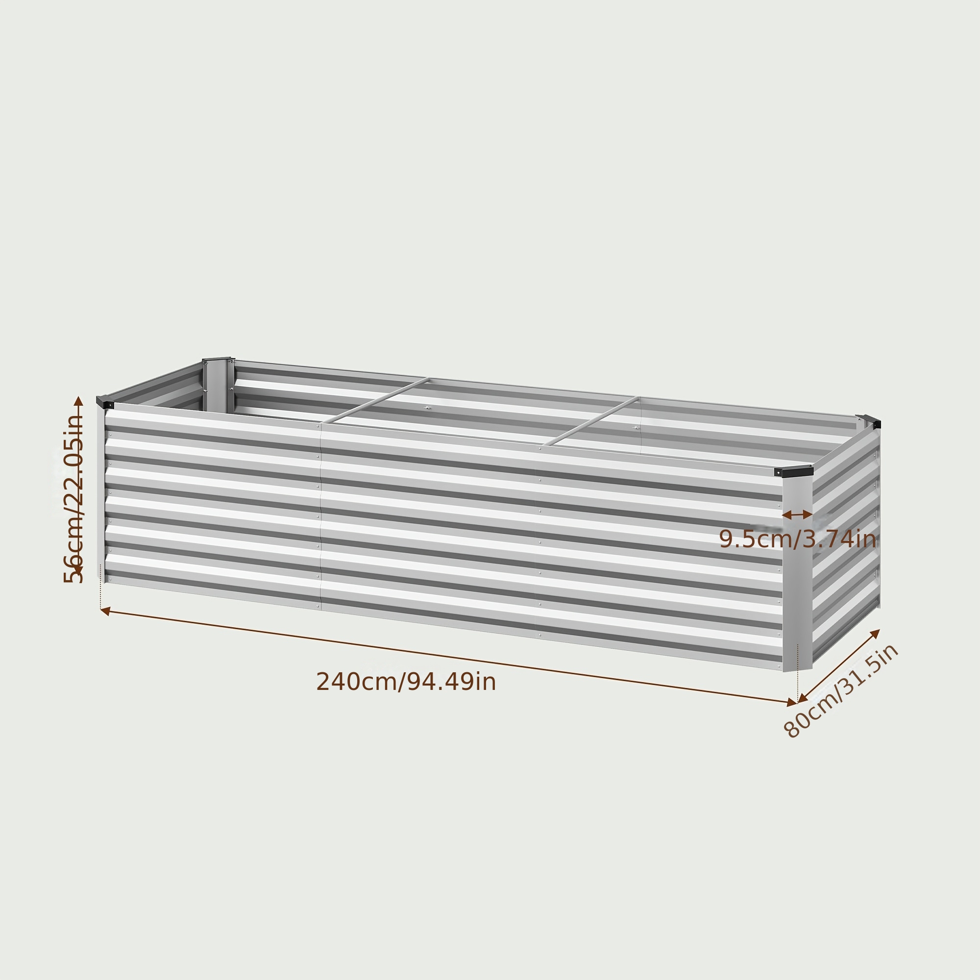 1pc Garden Bed, Elevated Flower Bed, Practical Planting Pot, With Strong Design, Planting Box And Flower Box, Easy To Clean, Suitable For Gardens, , Courtyards