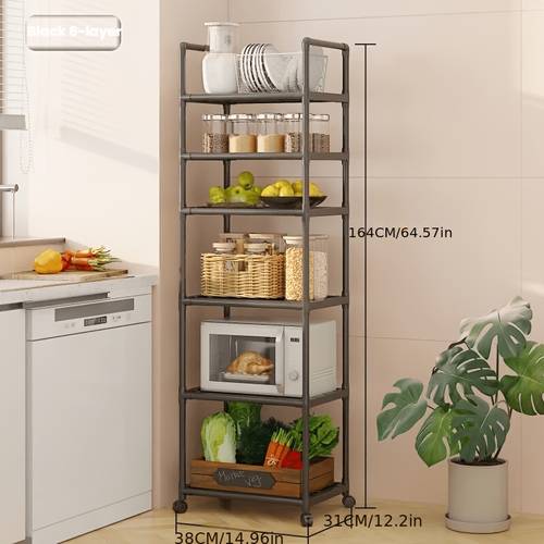 multi functional household kitchen storage rack floor standing multi tier large capacity organizer standing shelf