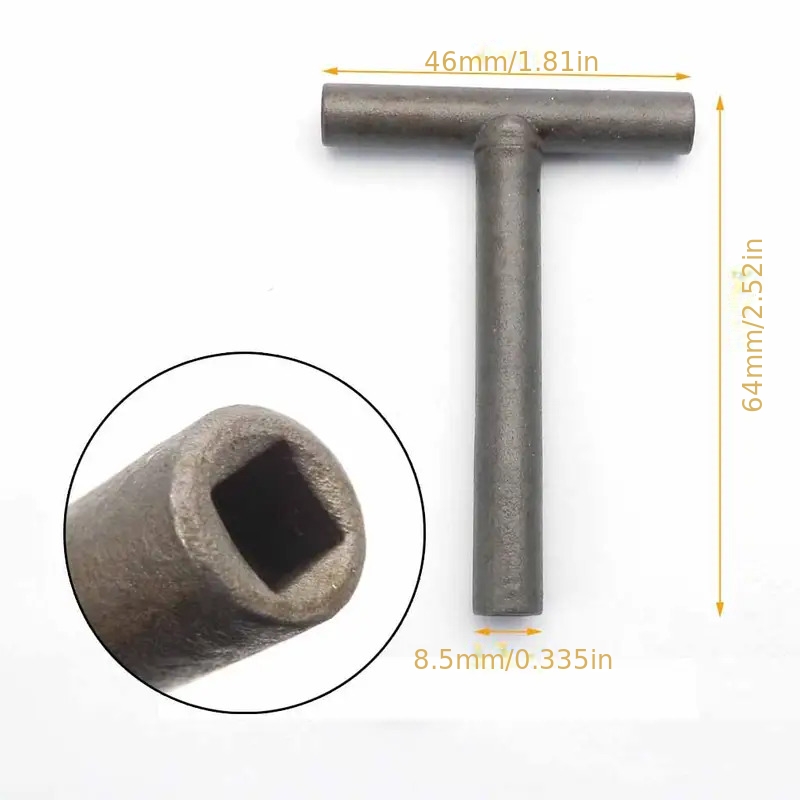 E-shop Motorventil-Einstellschlüssel-Werkzeug 3mm 3,5mm 4mm Vierkantschlüssel T-Typ für Motorrad GY6 50cc 150cc Roller