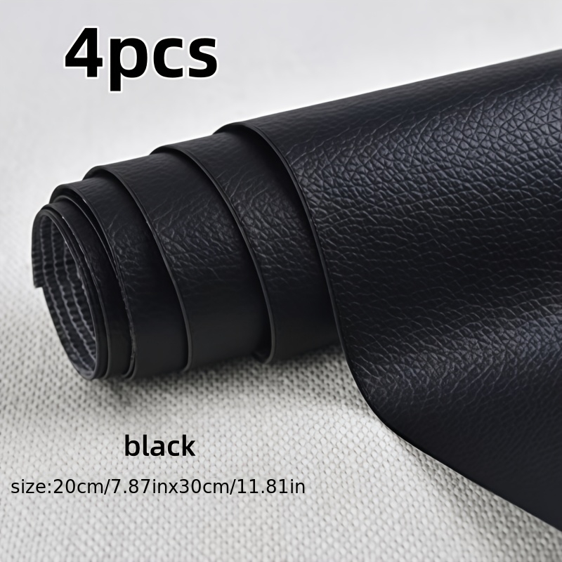 TEMU 4 Sheets Self-adhesive Faux Leather Repair Patches, Artificial Leather Repair Kit, Suitable For Damaged Faux Leather Sofas, Benches, Car Seats,