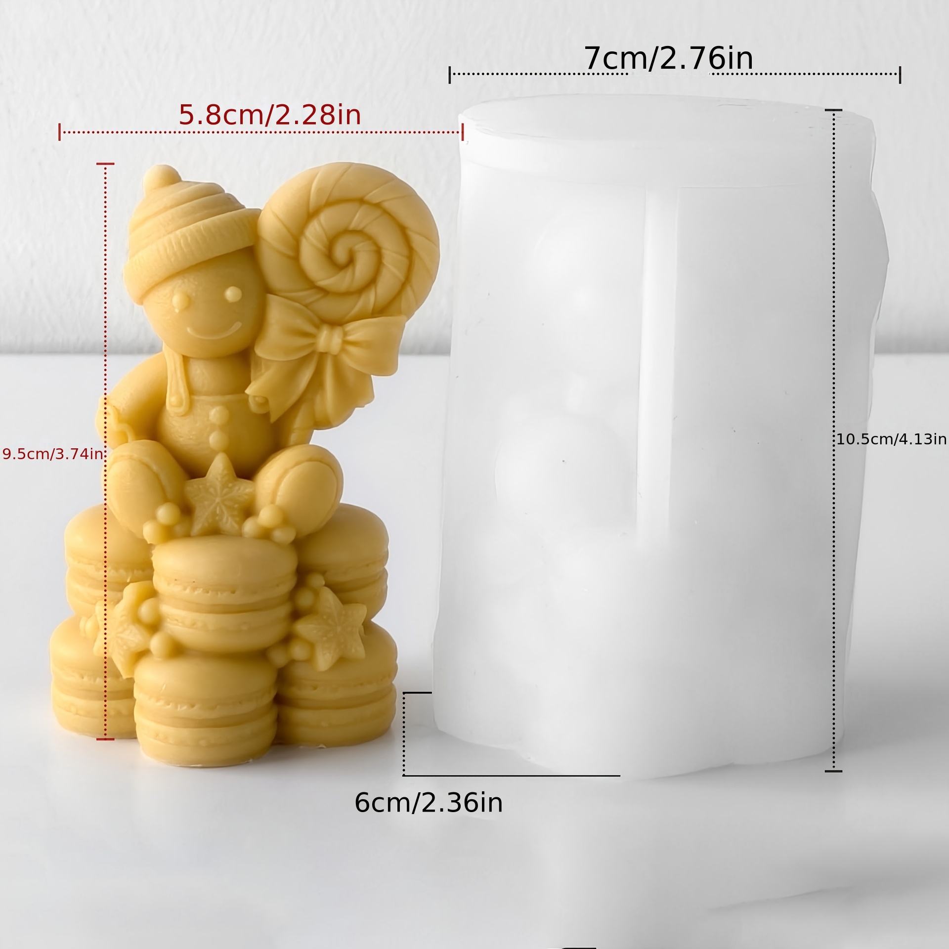 TEMU Jdh Christmas Gingerbread Silicone Mold, Reusable And Easy To Demold, Durable And Sturdy, Mold For Making Aromatherapy, Candles, Soap, Plaster,