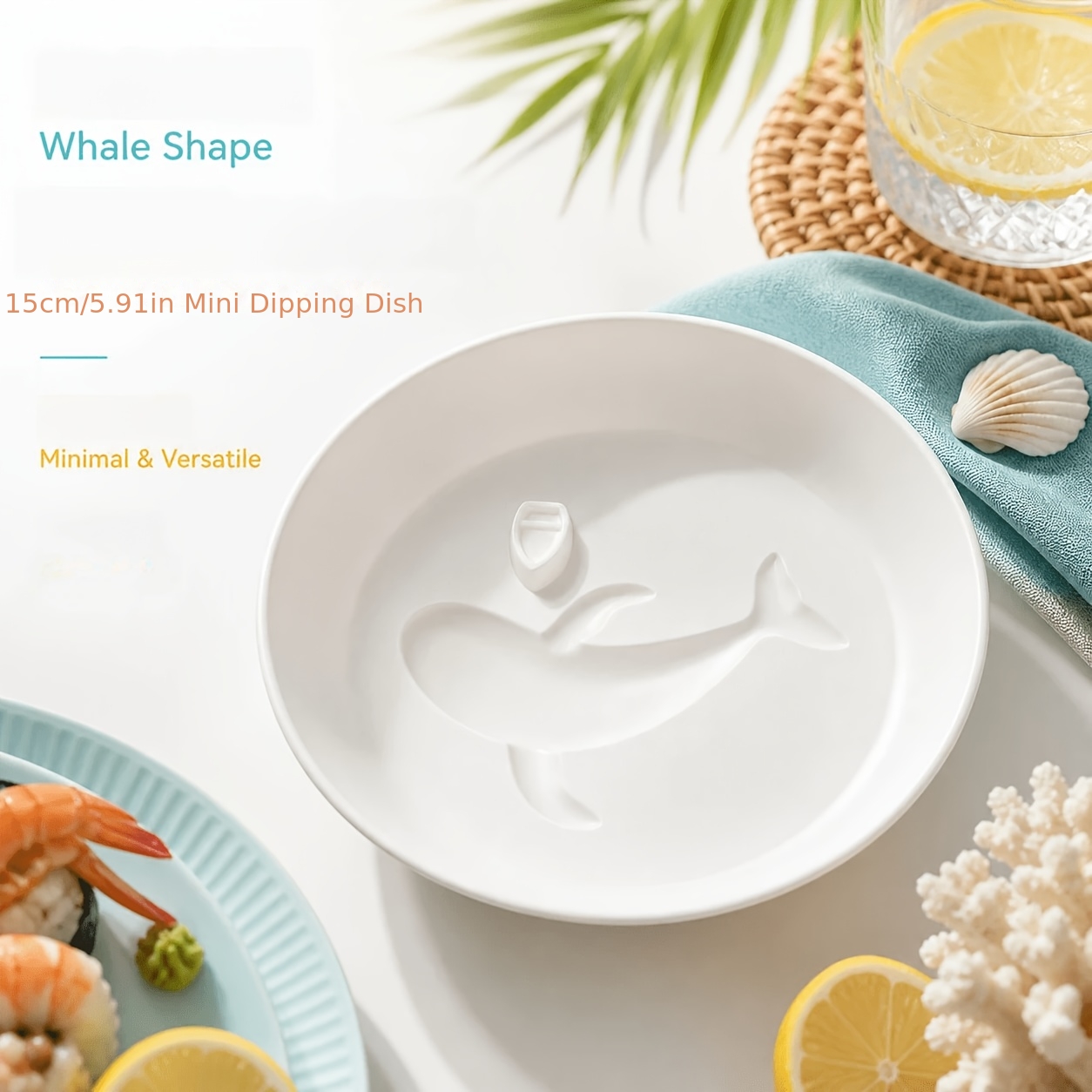 TEMU Mini Cartoon Fish-shaped Condiment Dish, For Sauce Tray, Suitable For All Dipping Sauces, Safe Food-grade Small Tableware, Ideal For Home